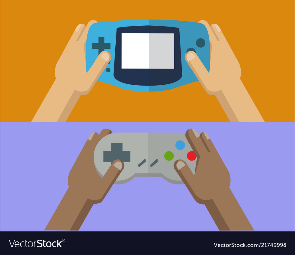 Playing game images vector image Playing game images