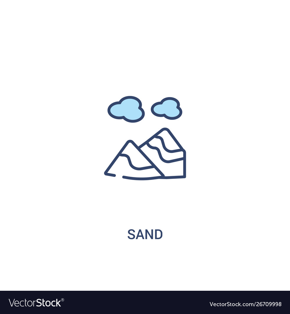 Sand concept 2 colored icon simple line element vector image Sand concept 2 colored icon simple line element