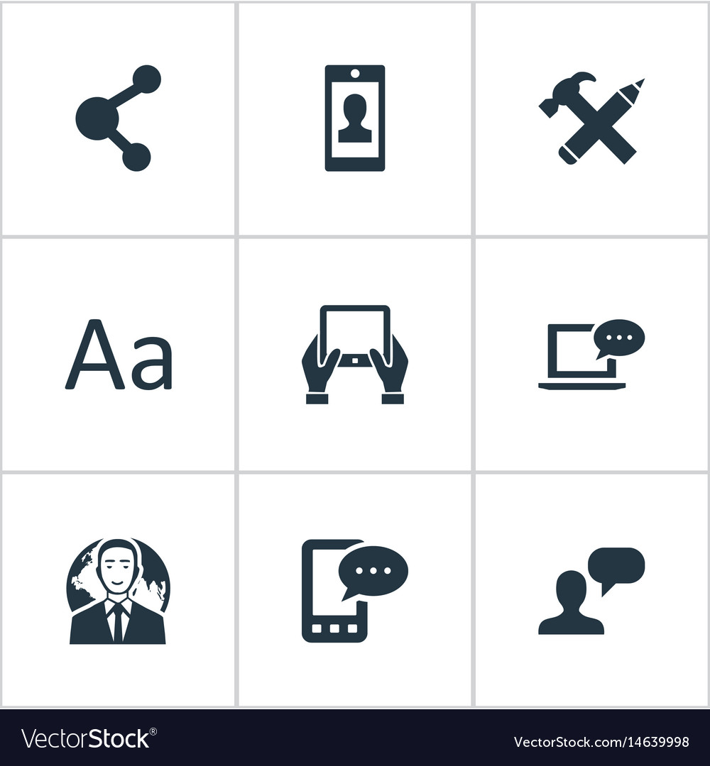Set of simple user icons