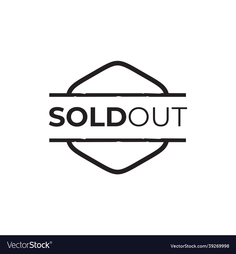 Sold out symbol logo design template