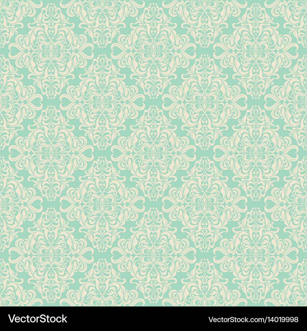 Vintage Floral Damask Pattern Royalty Free Vector Image