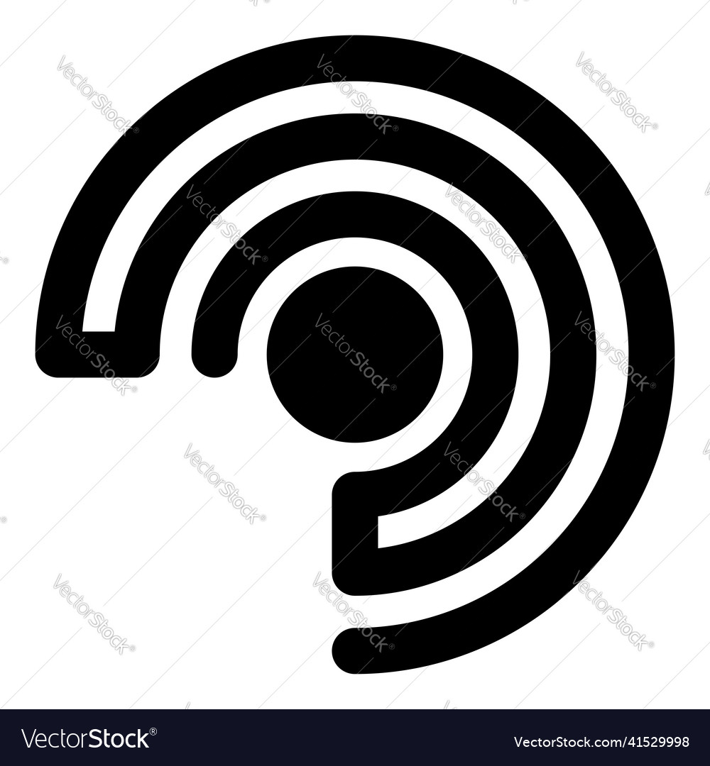 Wireless cordless signal internet wifi shape icon vector image Wireless cordless signal internet wifi shape icon