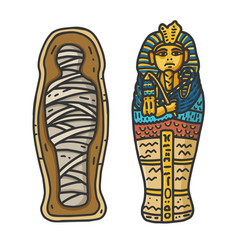 Canopic jars egyptian elements for mummification Vector Image