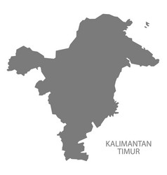 Kalimantan barat indonesia map grey Royalty Free Vector