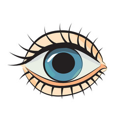 Cartoon image of eye Royalty Free Vector Image