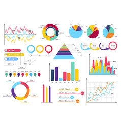 Set elements of infographics info bars graphycs Vector Image