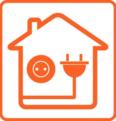 Uk electric plug icon logo Royalty Free Vector Image