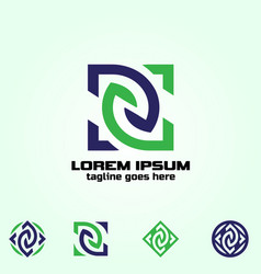 Letter dg linked overlapping logo Royalty Free Vector Image