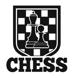 Chess game logo simple style Royalty Free Vector Image