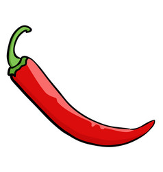 Chili pepper hand drawn Royalty Free Vector Image