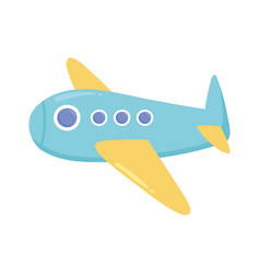 Kids toy plane icon design white background line Vector Image