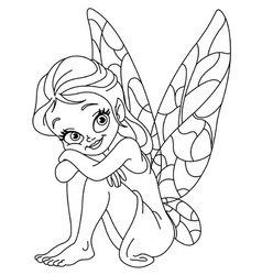 Fairy tale lumberjack coloring page Royalty Free Vector