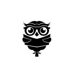 Cartoon owl with sunglasses Royalty Free Vector Image