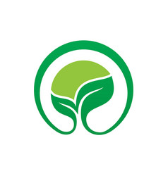 Abstract leaf nature eco logo Royalty Free Vector Image