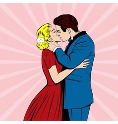 Kissing Couple Royalty Free Vector Image - VectorStock
