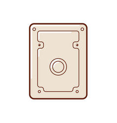 Clean up hard drive icon cartoon Royalty Free Vector Image