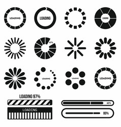 Round progress bar circle Royalty Free Vector Image
