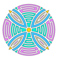 Round geometric ornaments Royalty Free Vector Image