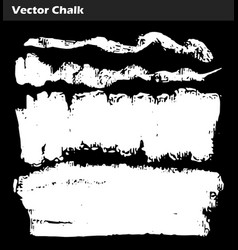Set chalk shapes grunge design elements Royalty Free Vector
