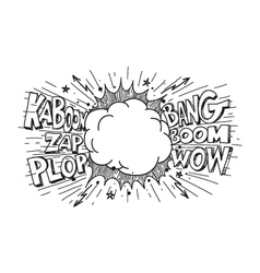 Boom comic book explosion Royalty Free Vector Image