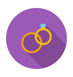 Wedding rings Royalty Free Vector Image - VectorStock