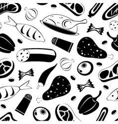 Kitchen seamless pattern Royalty Free Vector Image
