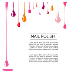 Nail varnish drips from the brush means for the Vector Image