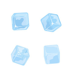 Ice cubes set Royalty Free Vector Image - VectorStock