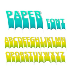 Folded style colorful font Royalty Free Vector Image