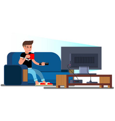 Cartoon man tv Royalty Free Vector Image - VectorStock