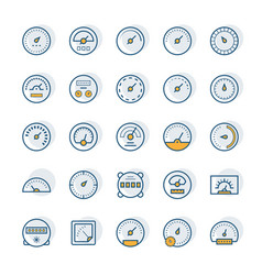 Meter Icons Royalty Free Vector Image - Vectorstock