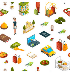 Hotel isometric flowchart Royalty Free Vector Image