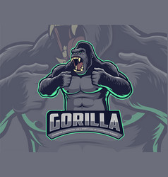 Gorilla head Royalty Free Vector Image - VectorStock