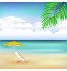 Beach scene Royalty Free Vector Image - VectorStock