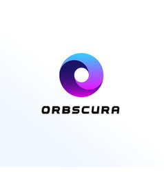 Round abstract shape business logo Royalty Free Vector Image