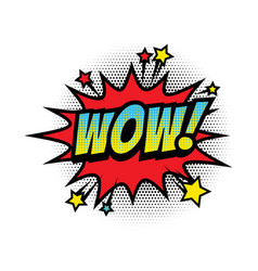 Wow comic word Royalty Free Vector Image - VectorStock