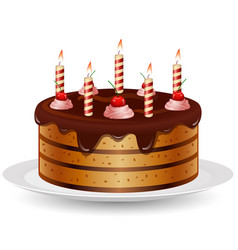 Birthday cake cartoon Royalty Free Vector Image