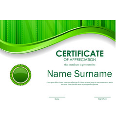 Certificate of appreciation template Royalty Free Vector