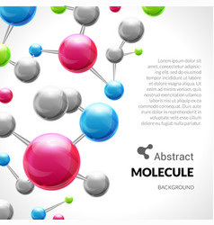Blue molecule 3d background Royalty Free Vector Image