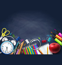 Back to school sales promotional design template Vector Image