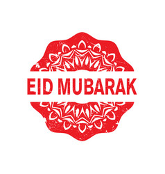Eid mubarak stamp design stamp sticker vector