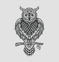 Owl tattoo Royalty Free Vector Image - VectorStock