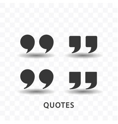 Quotes icon set Royalty Free Vector Image - VectorStock