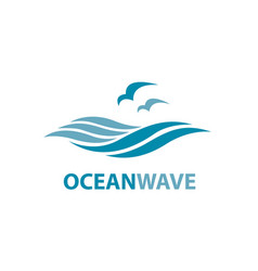 ocean wave logo royalty free vector image vectorstock