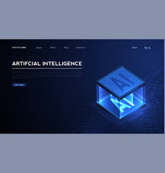 Artificial intelligence machine learning ai data Vector Image