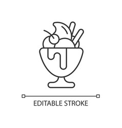 Ice cream sundae sign Royalty Free Vector Image