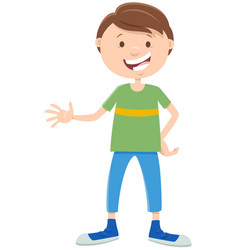 Cute little boy cartoon kid character Royalty Free Vector