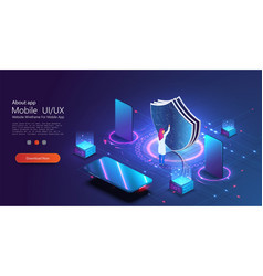 Network security isometric Royalty Free Vector Image