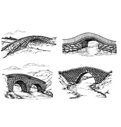 Bridge Pond Sketch Vector Images 17