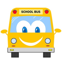 Outlined School Bus With Happy Children Royalty Free Vector